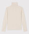 Camiseta L'ICONIQUE de punto jacquard con cuello vuelto beige MONTELIMAR CHINE