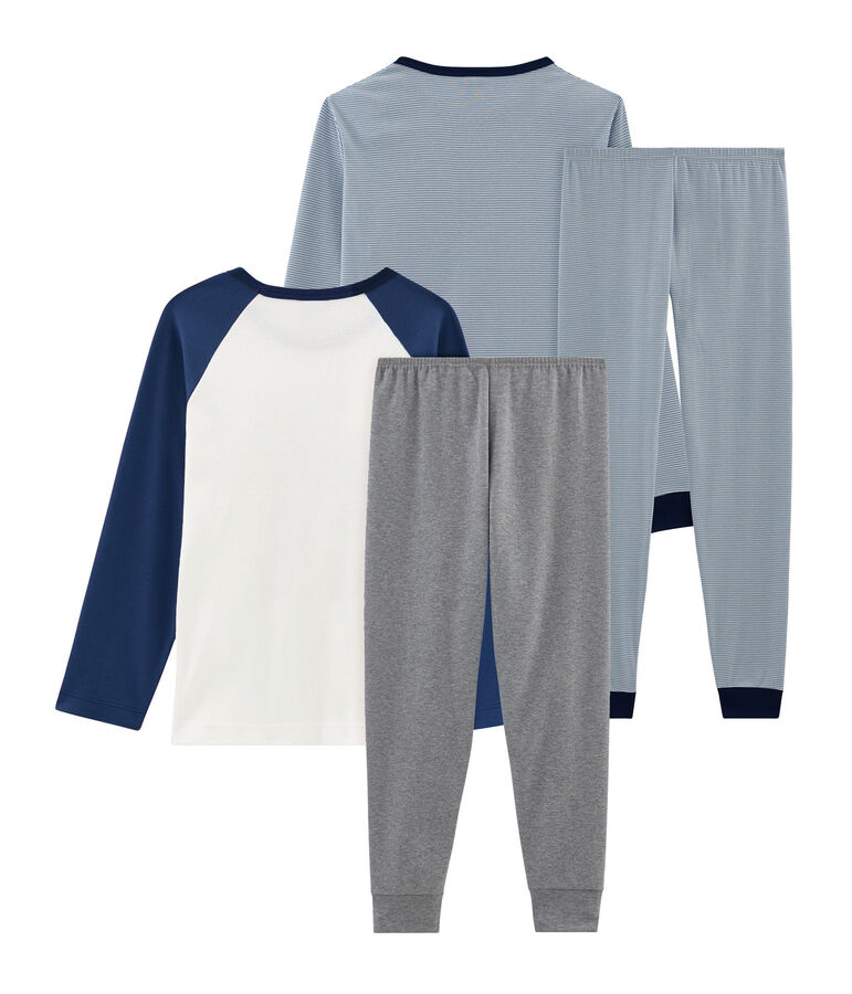 D&uacute;o de pijamas de punto para ni&ntilde;o multicolor