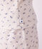 Pijama corto infantil de algodón calado con estampado de flores blanco MARSHMALLOW/blanco MULTICO