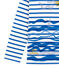 Camiseta marinera infantil creativa para niño blanco MARSHMALLOW/azul PERSE