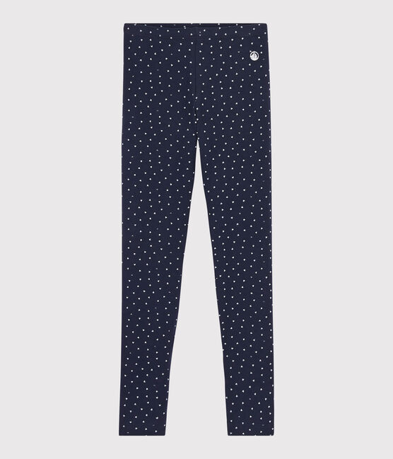 Leggings de punto de licra de niña azul SMOKING/blanco MULTICO