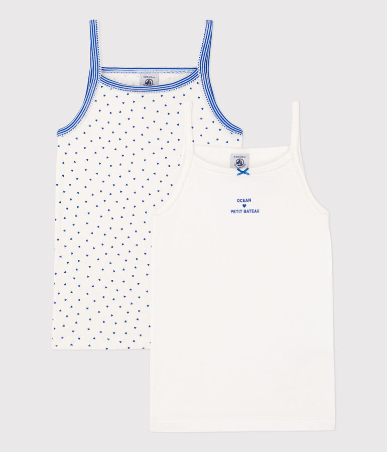 Juego de 2 camisetas de tirantes de algod&oacute;n para ni&ntilde;a multicolor
