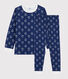Pijama de jacquard con yeti de lana y algodón para niño pequeño