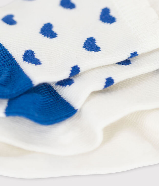 Juego de 2 pares de calcetines con corazones de beb&eacute; multicolor