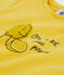 Camiseta de manga corta de algodón de niña amarillo ORGE