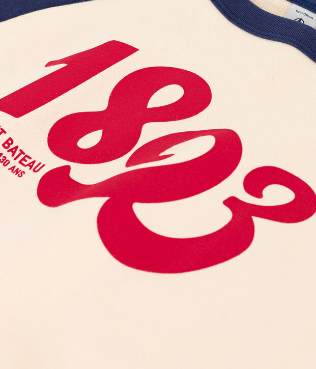 Sudadera de felpa para ni&ntilde;o/ni&ntilde;a azul/crudo