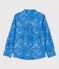 Camisa de popelina estampada para niño azul BRASIER/blanco MULTICO