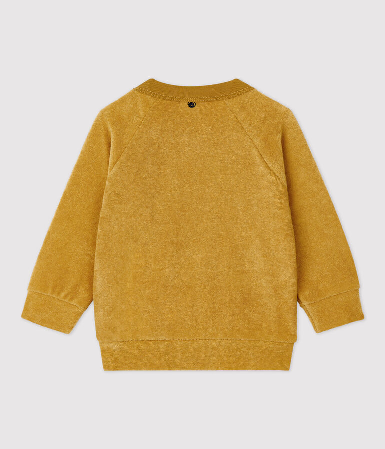 Sudadera de rizo de beb&eacute; amarillo