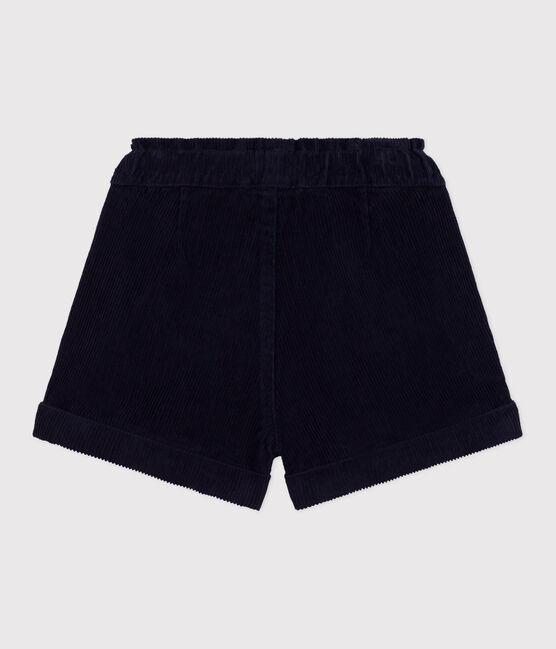 Shorts lisos de pana para niña azul SMOKING