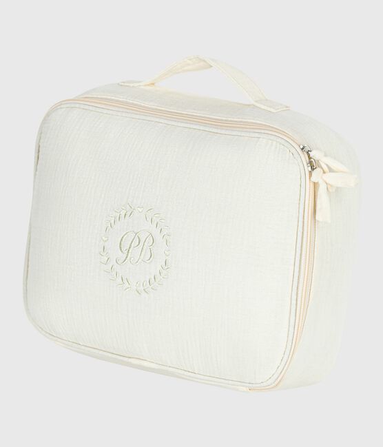Caja de gasa de algodón bordada para recién nacido blanco MARSHMALLOW