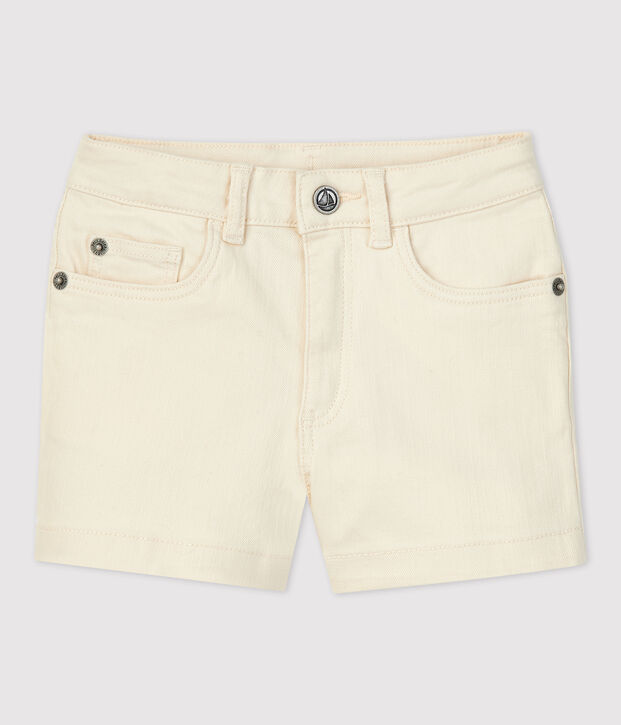 Shorts de tejido vaquero para ni&ntilde;a crudo