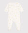 Pijama de algodón para bebé blanco MARSHMALLOW/blanco MULTICO
