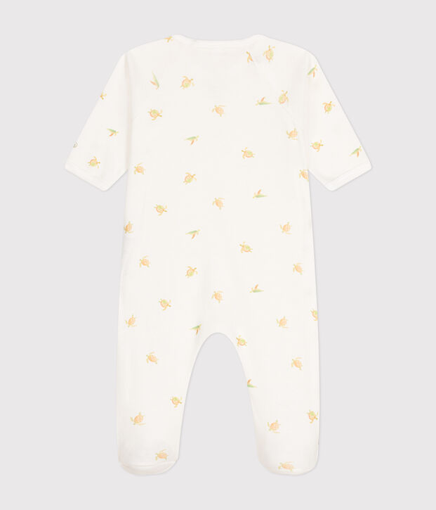 Pijama de algod&oacute;n para beb&eacute; blanco/multicolor