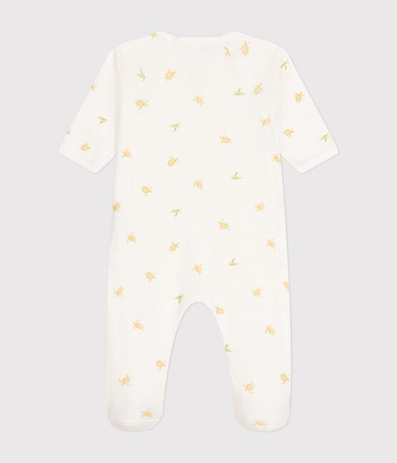 Pijama de algodón para bebé blanco MARSHMALLOW/blanco MULTICO