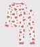 Pijama infantil muy ajustado de algod&oacute;n con estampado de bombero blanco/multicolor