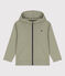 Sudadera con capucha y cremallera de niño verde MARECAGE
