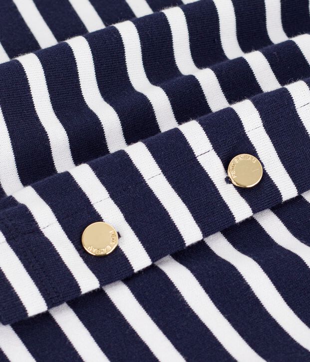 Marinera de algod&oacute;n a rayas para mujer azul/blanco