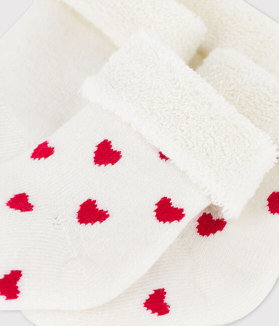 Juego de 2 pares de calcetines de bebé de punto variante 1