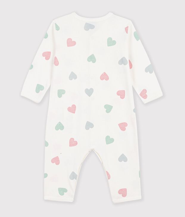 Pyjama b&eacute;b&eacute; en coton sans pieds imprim&eacute; c&oelig;urs blanco/multicolor