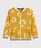 Sudadera de niño con cremallera. amarillo BOUDOR/blanco MARSHMALLOW