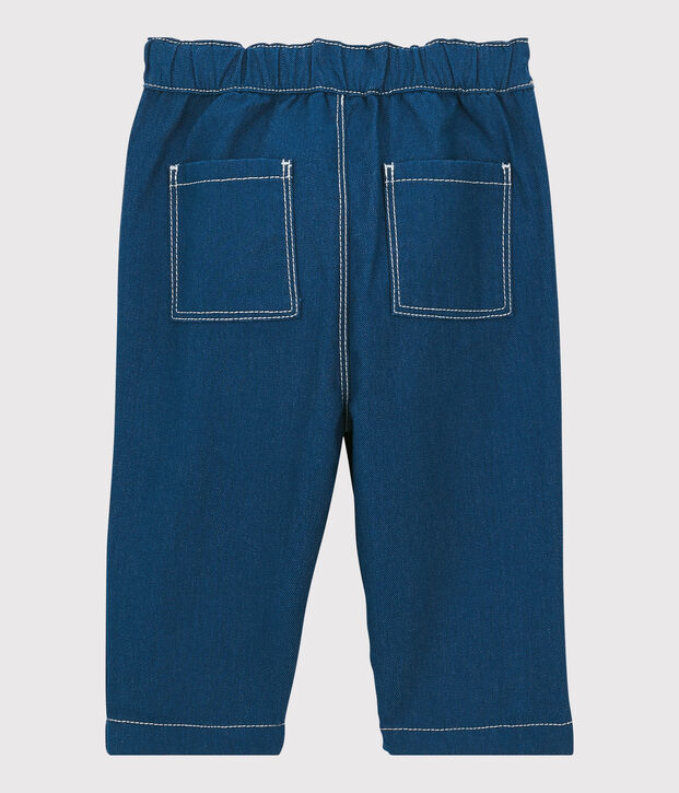 Pantal&oacute;n de algod&oacute;n de beb&eacute;. azul