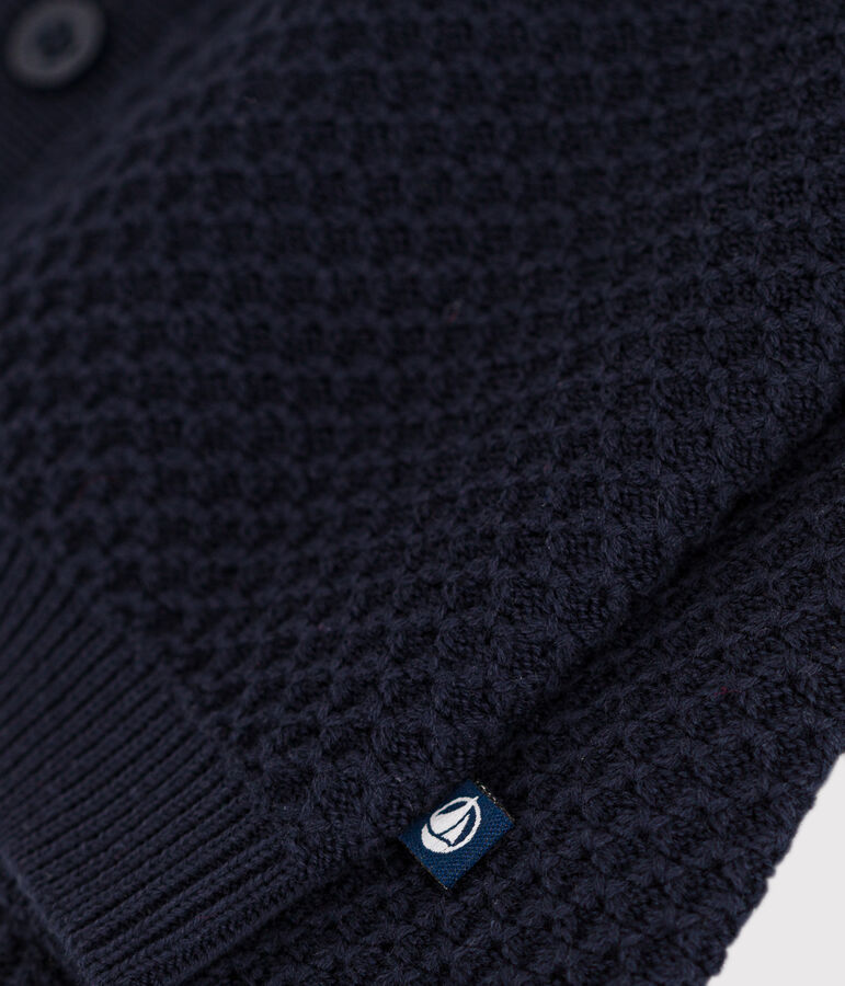 C&aacute;rdigan de punto de algod&oacute;n para beb&eacute; azul