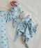 Doudou de algodón estampado para bebé azul TOUDOU/ ALASKA