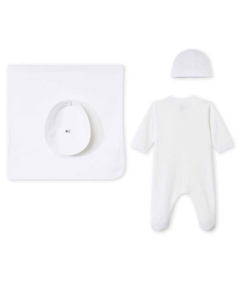 Cofre regalo para beb&eacute; mixto en punto 1x1 variante 1