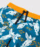 Short de baño reciclado de niño azul MYKONOS/crudo MULTICO