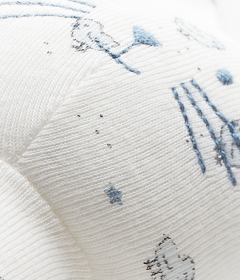 Doudou lapin b&eacute;b&eacute; mixte imprim&eacute; blanco/multicolor