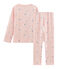 Pijama rosa con estampado de pingüinos para niña y de punto de doble cara. rosa MINOIS/blanco MULTICO
