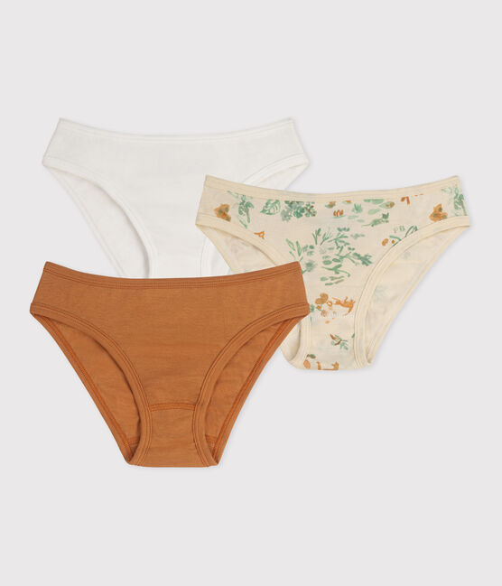 Juego de 3 braguitas infantiles de algodón estampado variante 5