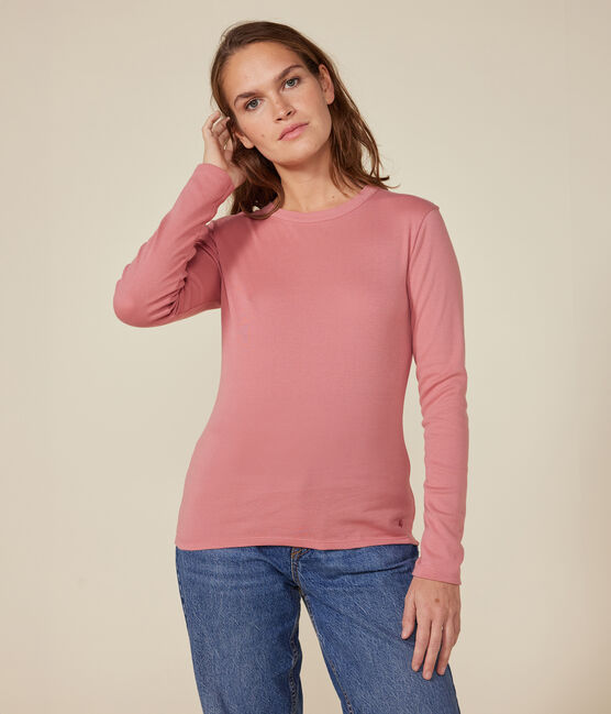 Camiseta L'ICONIQUE de algodón con cuello redondo para mujer rosa ROSEWOOD