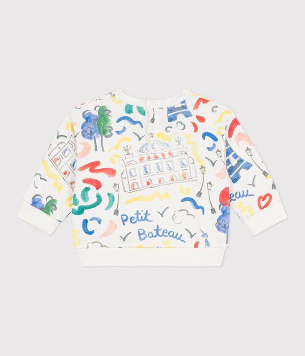Sudadera de algod&oacute;n con estampado &Oacute;pera de Par&iacute;s para beb&eacute; blanco/multicolor
