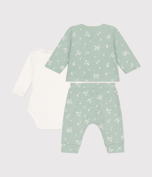 Conjunto de 3 piezas de t&uacute;bico para beb&eacute; verde/multicolor