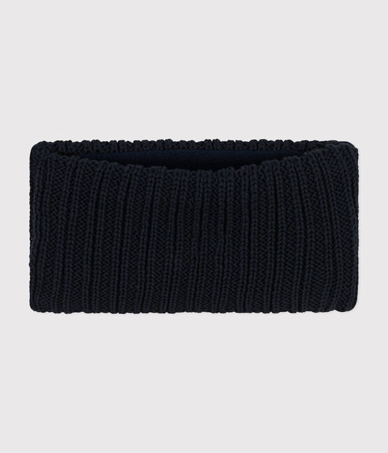 Cuello de punto tricotado con forro polar para bebé azul SMOKING