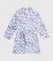 Bata polar infantil estampada azul/multicolor
