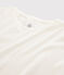 Camiseta de algodón/lino lisa de mujer blanco MARSHMALLOW