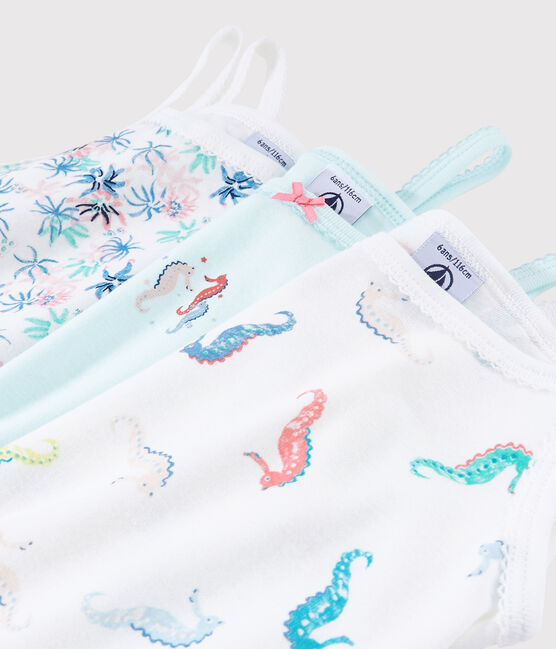 Lote de 3 camisetas de tirantes con océanos de niña variante 1