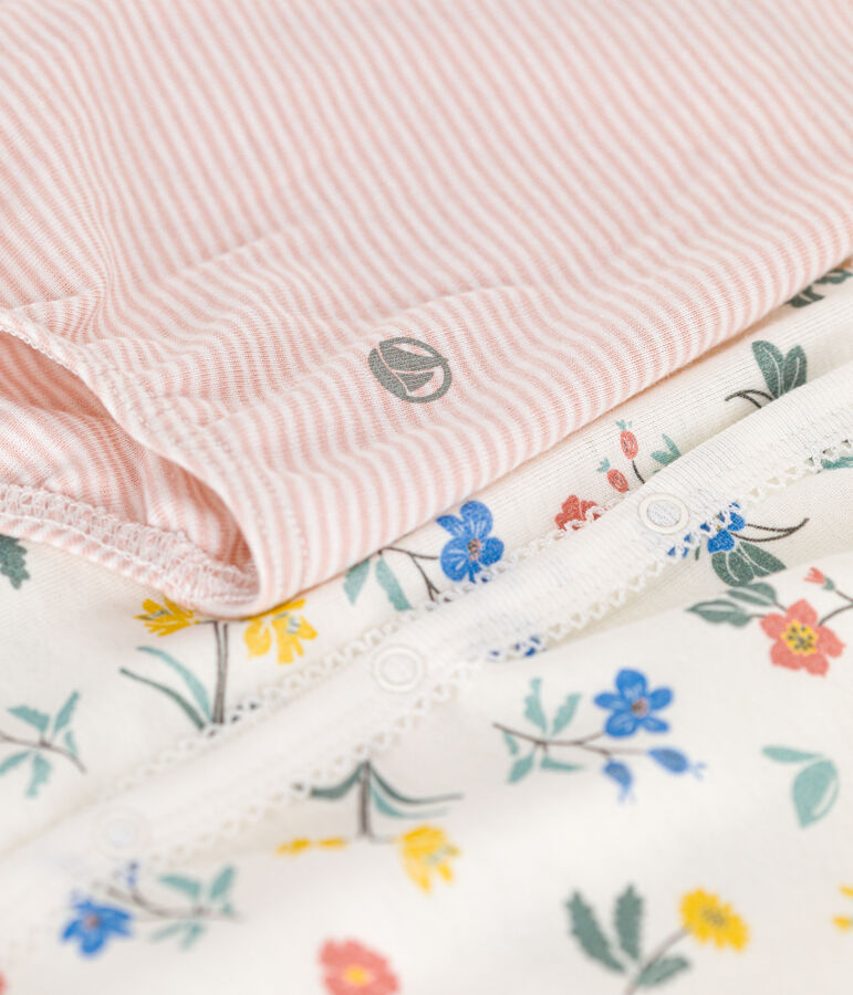 Lote de 2 monos cortos de algod&oacute;n para beb&eacute; variante 1