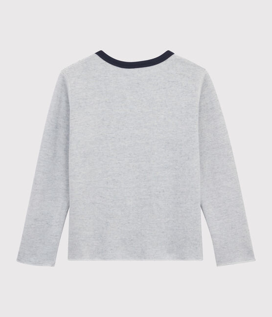 Camiseta reversible para niño azul SMOKING/blanco MARSHMALLOW