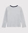Camiseta reversible para niño azul SMOKING/blanco MARSHMALLOW