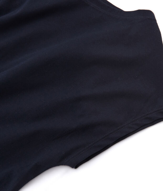 Camiseta manga corta de algod&oacute;n sea island para mujer azul