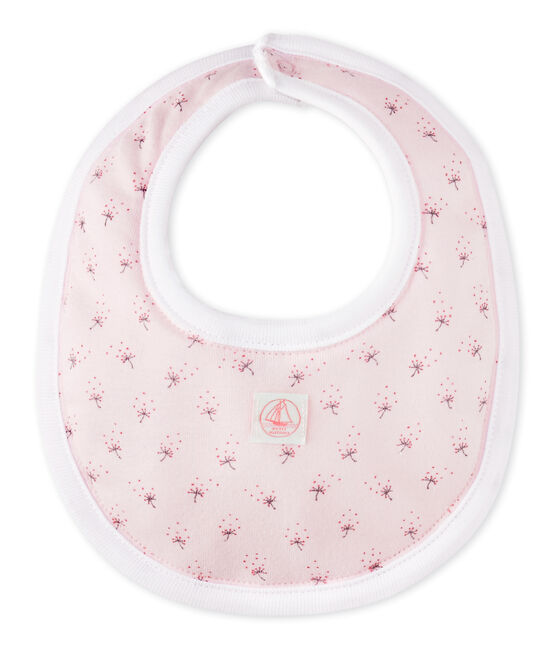 Babero bebé mixto estampado rosa VIENNE/blanco MULTICO