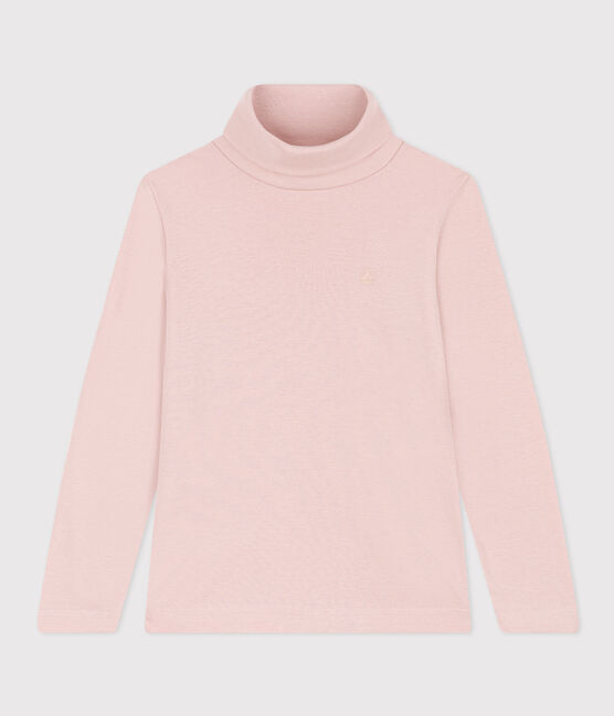 Camiseta de cuello alto de algodón para niño/a rosa SALINE