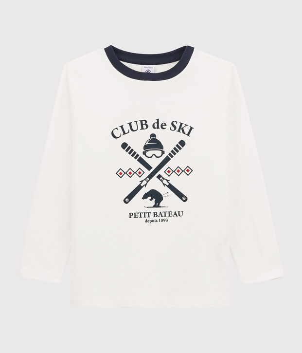 Camiseta serigrafiada para ni&ntilde;o blanco