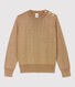 Jersey marinero de algodón dorado de mujer
