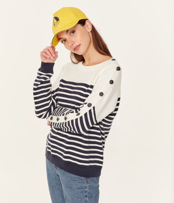 Jersey azul marino para mujer azul SMOKING/blanco MARSHMALLOW