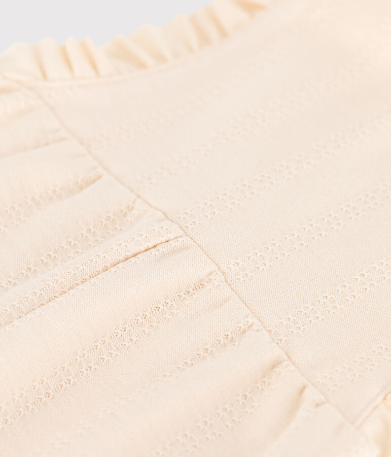 Mono largo de punto de fantas&iacute;a para beb&eacute; crudo