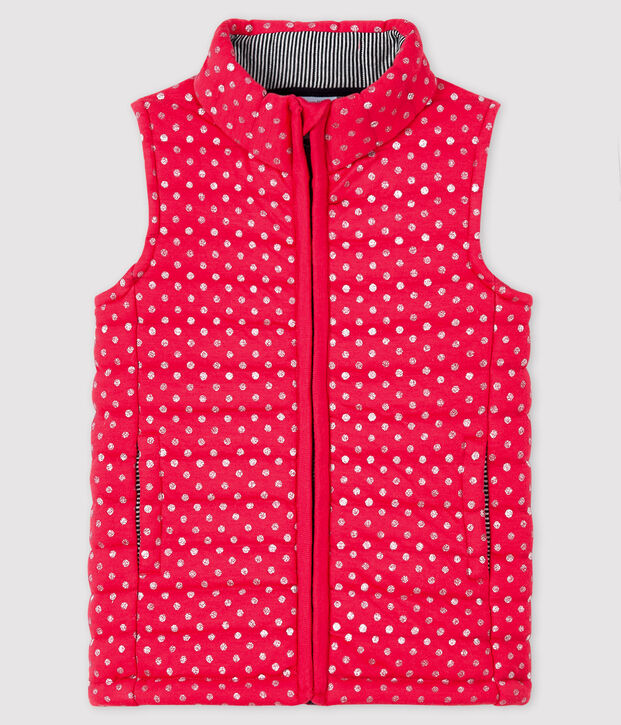 Chaleco para ni&ntilde;a rosa/gris